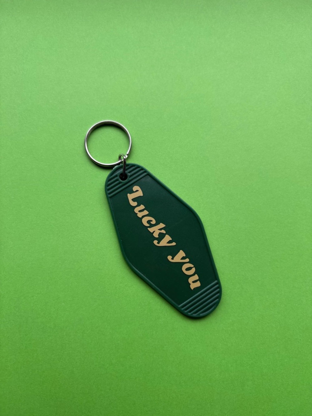 Hand made motel keychain